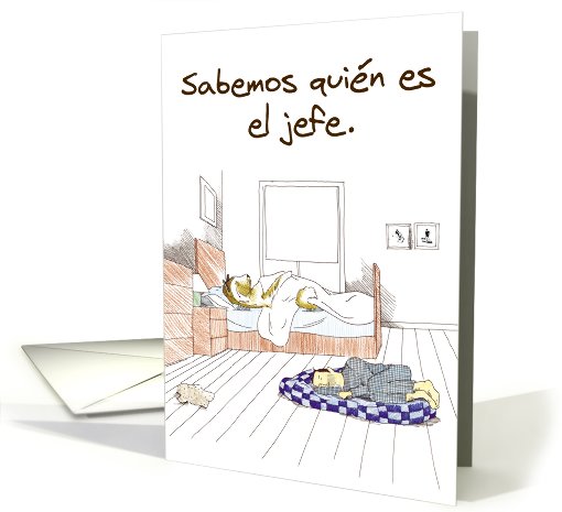 Akita Boss : Happy Birthday Spanish card (477711)