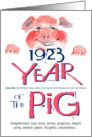 1923 : Year of the Pig card