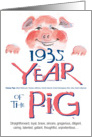 1935 : Year of the Pig card