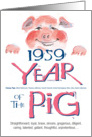 1959 : Year of the Pig card