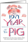 1971 : Year of the Pig card