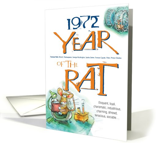 1972 : Year of the Rat card (479046)