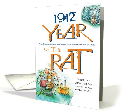 1912 : Year of the Rat card (479052)