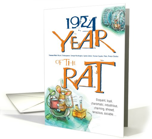 1924 : Year of the Rat card (479053)