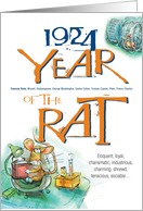 1924 : Year of the Rat card