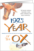 1925 : Year of the Ox card