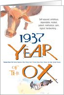 1937 : Year of the Ox card