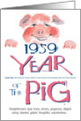 50th Birthday Card : Year of the Pig card