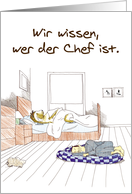 German Birthday with Akita: Geburtstagswnsche card