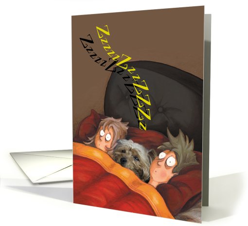 Snoring Yorkie: Funny Birthday card (730693)