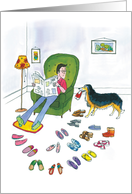 Happy Boss’s Day : Australian Shepherd Brings Shoes card