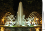 Fountain by night card