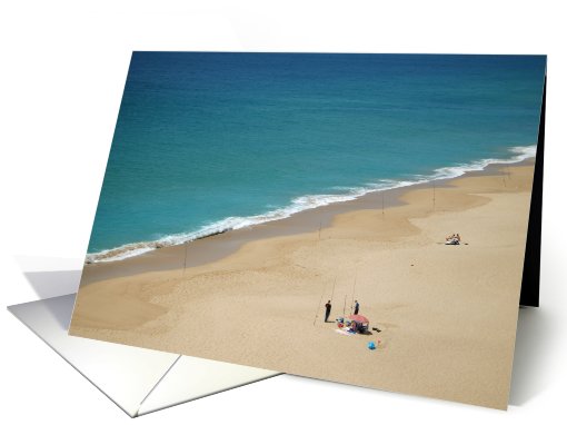 fishermen on a beach in Andalucia card (494645)