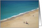 fishermen on a beach in Andalucia card