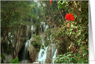 waterfall in Laos card