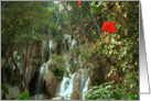 waterfall in Laos card