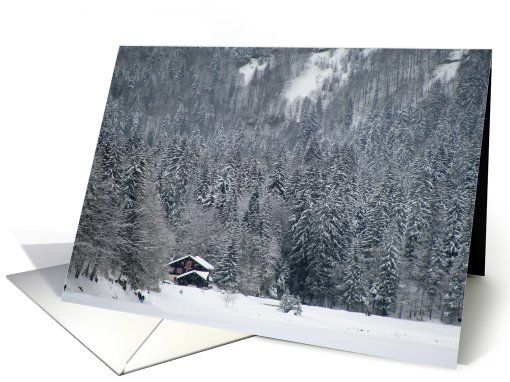 Chalet in the snow card (562994)