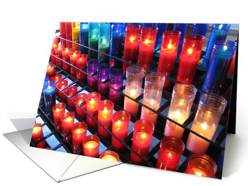 candles - with sympathy card (602544)