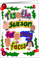 Christmas Silly Faces card
