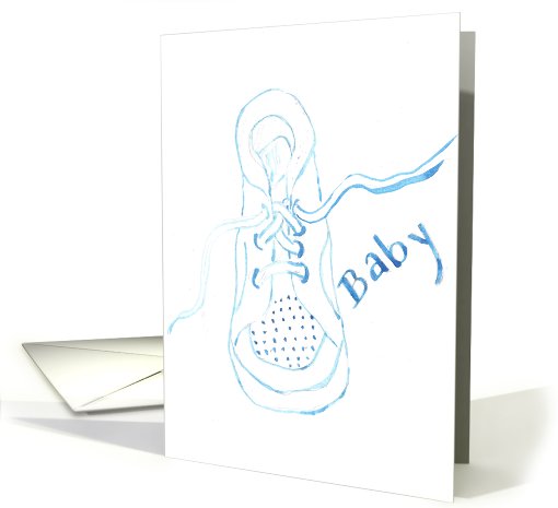 Blue Baby Shoe card (488349)
