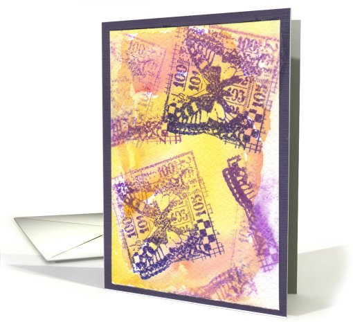 Purple Butterflies card (574081)