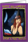 Happy Halloween with Sexy Witch card