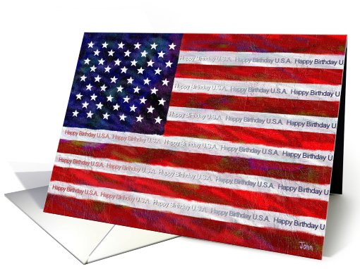 American Flag / Happy 4th of July card (597104)