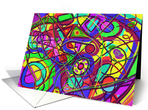 Abstract painting blank note card (837874)