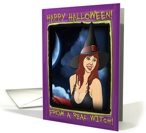 Happy Halloween with Sexy Witch card (838029)