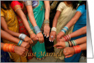 Just married Indian Wedding card