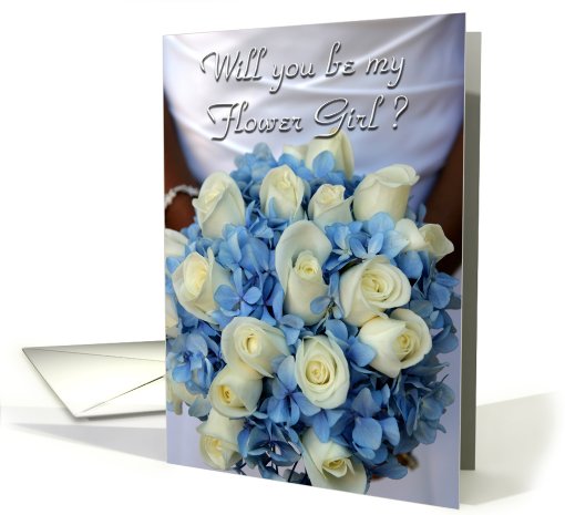 Will you be my flower girl, orange roses card (511241)