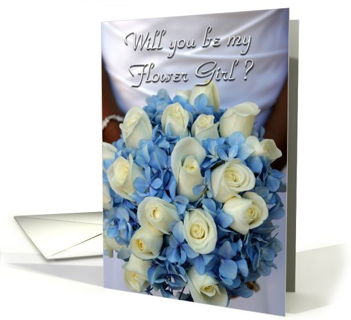 Will you be my flower girl, orange roses card (511261)
