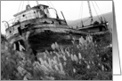 Shipwreck black and white card