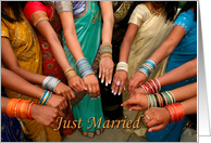 Just married Indian Wedding card