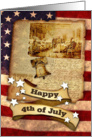 Happy 4th of July, Retro Independence Day card