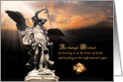 Archangel Michael Sunset Sympathy card