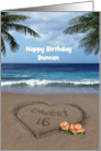 Awesome 10 Beach Birthday Card with Name card