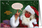 Merry Christmas 2023 Santa with Facemask and Text about Pandemic card