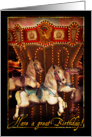 Carousel Horses Birthday card