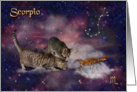 Scorpio Birthday - for Cat Lovers card