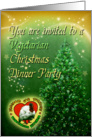 Vegetarian Christmas Dinner Invitation card