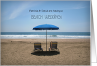 Custom Beach Wedding Invitation with your Names card