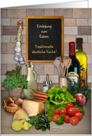 Einladung zum Essen - German Dinner Invitation card