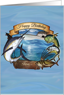 Fishing birthday - Custom - Steve card
