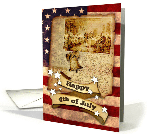 Happy 4th of July, Retro Independence Day card (1287818)