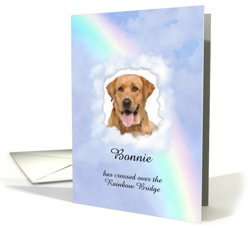 Rainbow Bridge Pet Loss Announcement card (1390010)