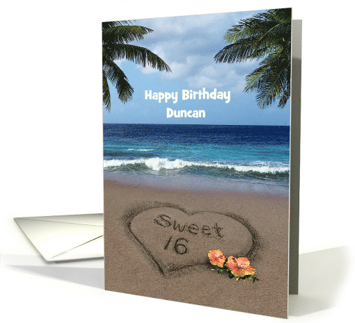 Awesome 10 Beach Birthday Card with Name card (1617224)