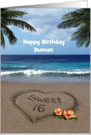 Awesome 10 Beach Birthday Card with Name card