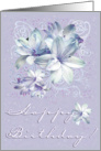 Happy Birthday Purple flowers card