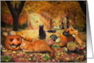 Cats in Autumn card